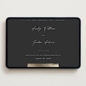 "Panache" - Wedding Website in Onyx by Kristie Kern - Desktop Design