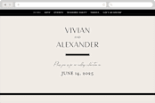 "Ascent" - Wedding Website in Ecru by Erica Krystek - Desktop Design