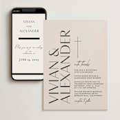 "Ascent" - Wedding Website in Ecru by Erica Krystek - Match Your Stationery