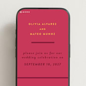 "Amor" - Wedding Website in Caliente by Owl and Toad - Mobile Layout