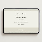 "Love and Faith" - Wedding Website in Vanilla by Louise Kay - Desktop Design