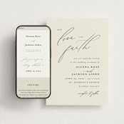 "Love and Faith" - Wedding Website in Vanilla by Louise Kay - Match Your Stationery
