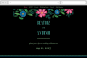 "Embroidery" - Wedding Website in Noche by Jackie Crawford - Desktop Design