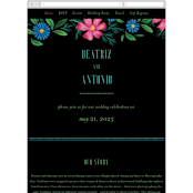 "Embroidery" - Wedding Website in Noche by Jackie Crawford - Mobile Layout
