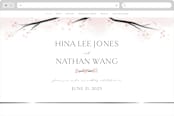 "Cherry Blossoms" - Wedding Website in Cherry Blossom by Stephanie Hawkes - Desktop Design