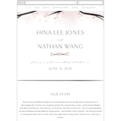 "Cherry Blossoms" - Wedding Website in Cherry Blossom by Stephanie Hawkes - Mobile Layout