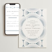 "AKARI" - Wedding Website in Wave by Melanie Kosuge - Match Your Stationery