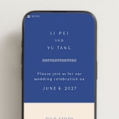 "two toned" - Wedding Website in Marseille Bleu by Deborah Chou - Mobile Layout