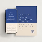 "two toned" - Wedding Website in Marseille Bleu by Deborah Chou - Match Your Stationery