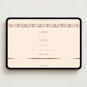 "Islamic Arch" - Wedding Website in Scarlet by Sabrin Deirani - Desktop Design