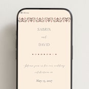 "Islamic Arch" - Wedding Website in Scarlet by Sabrin Deirani - Mobile Layout