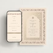 "Islamic Arch" - Wedding Website in Scarlet by Sabrin Deirani - Match Your Stationery