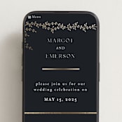"Beautiful Chuppah" - Wedding Website in Midnight by Ana de Sousa - Mobile Layout