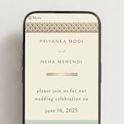 "Aatreya" - Wedding Website in Aqua by Pati Cascino - Mobile Layout