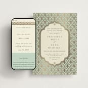 "Aatreya" - Wedding Website in Aqua by Pati Cascino - Match Your Stationery