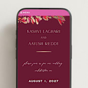 "Bright abstract" - Wedding Website in Sangria by Jessica Corliss - Mobile Layout