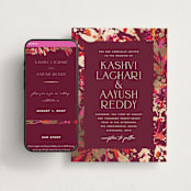 "Bright abstract" - Wedding Website in Sangria by Jessica Corliss - Match Your Stationery