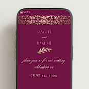 "Amber Palace" - Wedding Website in Garnet by Chris Griffith - Mobile Layout
