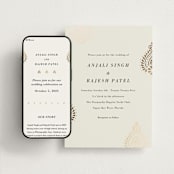 "Henna Stamp" - Wedding Website in Champagne by Oma N. Ramkhelawan - Match Your Stationery
