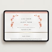 "Love Blossom" - Wedding Website in Blush by Petra Kern - Desktop Design