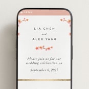 "Love Blossom" - Wedding Website in Blush by Petra Kern - Mobile Layout