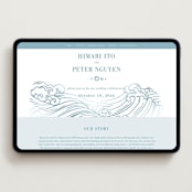 "waves" - Wedding Website in Aqua by Jessie Steury - Desktop Design