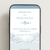"waves" - Wedding Website in Aqua by Jessie Steury - Mobile Layout