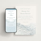 "waves" - Wedding Website in Aqua by Jessie Steury - Match Your Stationery