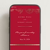 "Double Peony" - Wedding Website in Ruby by Janean Hinger - Mobile Layout