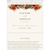 "Eden" - Wedding Website in Poinsettia by Lori Wemple - Guest Management