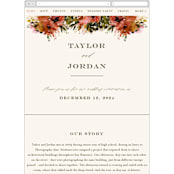 "Eden" - Wedding Website in Poinsettia by Lori Wemple - Mobile Layout