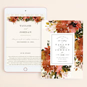 "Eden" - Wedding Website in Poinsettia by Lori Wemple - Match Your Stationery