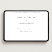 "SoHo" - Wedding Website in Silk by Kelly Schmidt - Desktop Design
