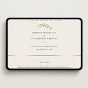 "To Hold" - Wedding Website in Ivory by Carolyn Nicks - Desktop Design