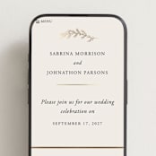"To Hold" - Wedding Website in Ivory by Carolyn Nicks - Mobile Layout