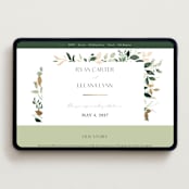 "Garden Serenity" - Wedding Website in Greenery by Itsy Belle Studio - Desktop Design