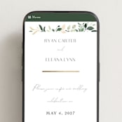 "Garden Serenity" - Wedding Website in Greenery by Itsy Belle Studio - Mobile Layout