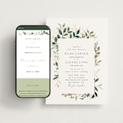 "Garden Serenity" - Wedding Website in Greenery by Itsy Belle Studio - Match Your Stationery