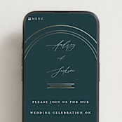 "The Arc" - Wedding Website in Midnight Green by Vera Lim - Mobile Layout