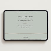 "Gilded Script" - Wedding Website in Sage by Angela Thompson - Desktop Design