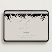"Bouquet Toss" - Wedding Website in Smoke by Robert and Stella - Desktop Design