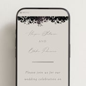 "Bouquet Toss" - Wedding Website in Smoke by Robert and Stella - Mobile Layout