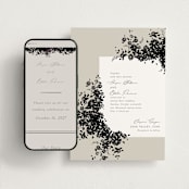 "Bouquet Toss" - Wedding Website in Smoke by Robert and Stella - Match Your Stationery