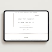 "Understated Elegance" - Wedding Website in Cotton by Stacey Meacham - Desktop Design