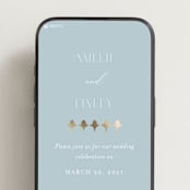 "Delicacy" - Wedding Website in Dusty Blue by Angela Thompson - Mobile Layout