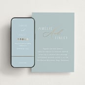 "Delicacy" - Wedding Website in Dusty Blue by Angela Thompson - Match Your Stationery