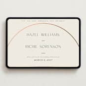 "Walnut" - Wedding Website in Linen by Blustery August - Desktop Design