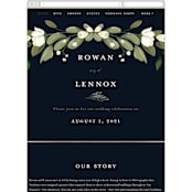 "Greenery Crown" - Wedding Website in Navy by Susan Moyal - Mobile Layout