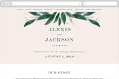 "Eternity" - Wedding Website in Sage by Leah Bisch - Desktop Design