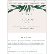 "Eternity" - Wedding Website in Sage by Leah Bisch - Guest Management